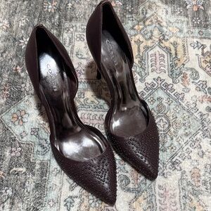 Coach Dark plum  Studded Heels